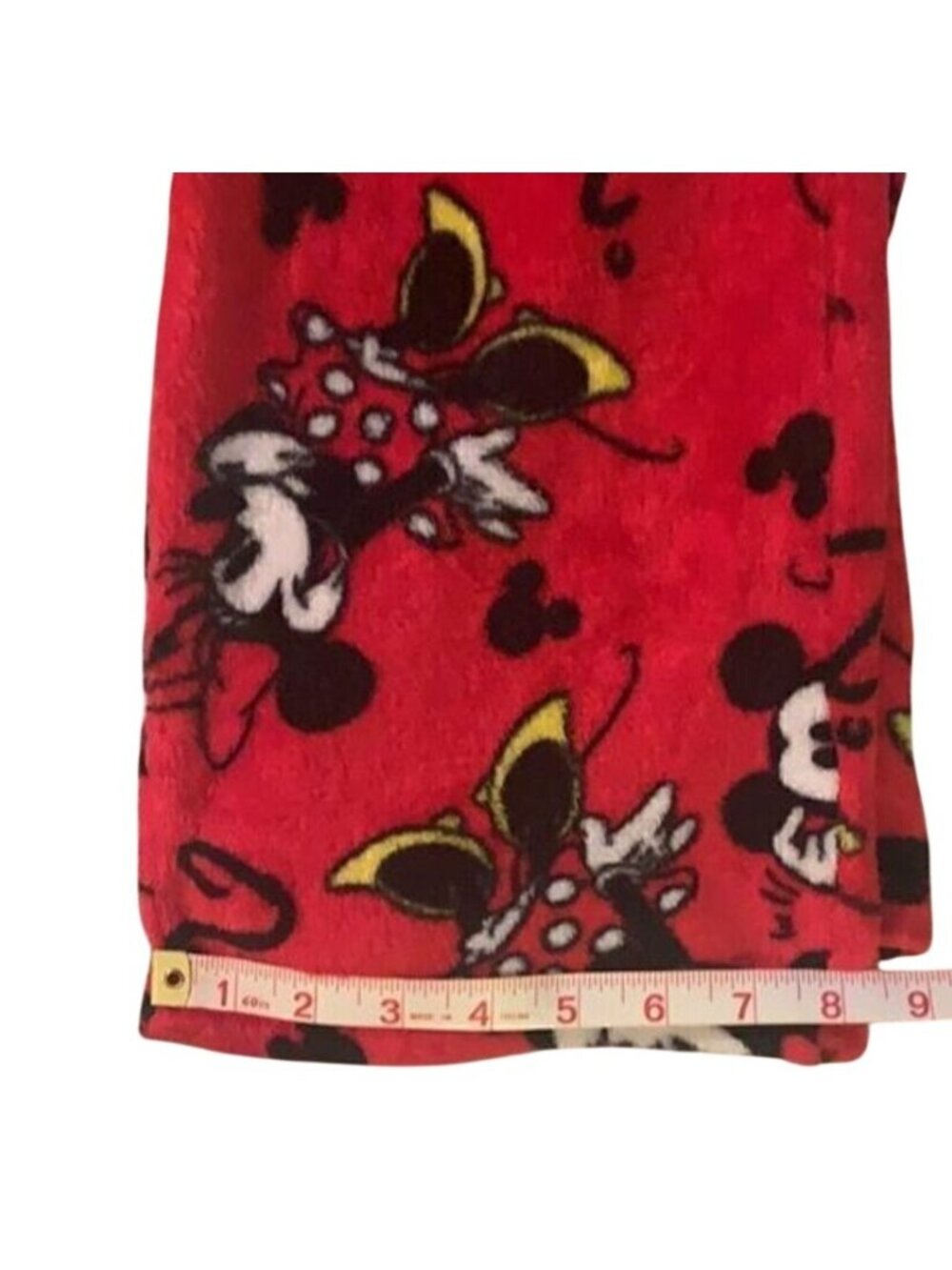 DisneyRed Mickey Mouse & Minnie Mouse Fleece Pajama Lounge Pants Sz Small - Picture 12 of 14